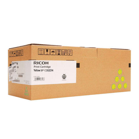 Тонер-картридж RICOH (407386) Ricoh SP C352DN, желтый, ресурс 7000 стр., оригинальный