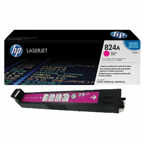 Картридж лазерный HP (CB383A) ColorLaserJet CP6015 и др, №823A, пурпурный, оригинальный, ресурс 21000 страниц