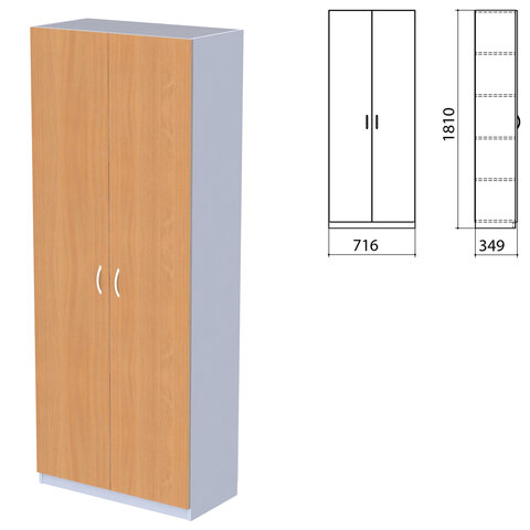 Шкаф закрытый "Бюджет", 716х349х1810 мм, груша ароза (КОМПЛЕКТ)