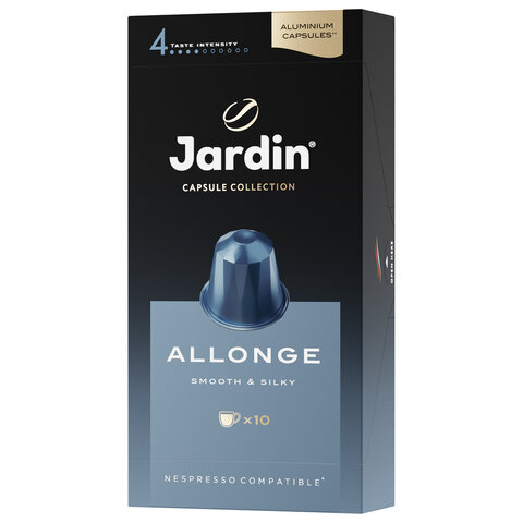 Кофе в капсулах JARDIN "Allonge" для кофемашин Nespresso, 10 порций, 1356-10